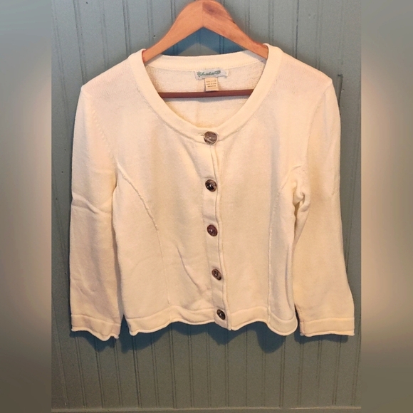 Lulu-B Women's Cream Button Up Sweater | Long Sleeve | Large - Picture 1 of 7